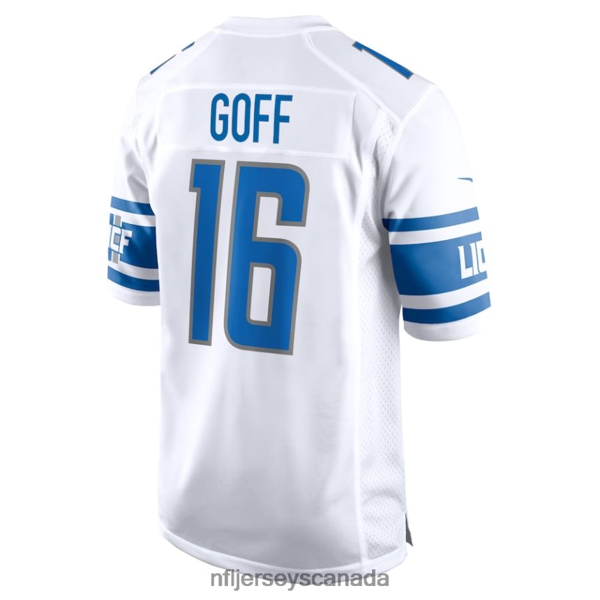 Men Detroit Lions Jared Goff Nike White Team Game Jersey Clothing NFL TBXFR63051