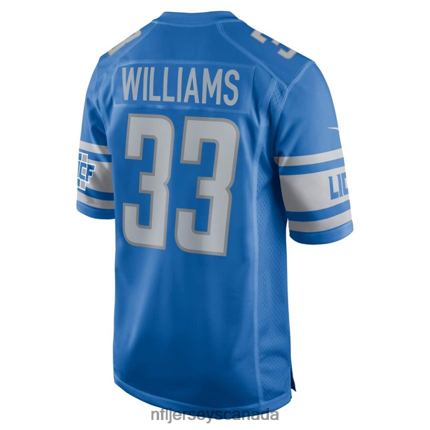 Men Detroit Lions Jarren Williams Nike Blue Home Game Player Jersey Clothing NFL TBXFR63667