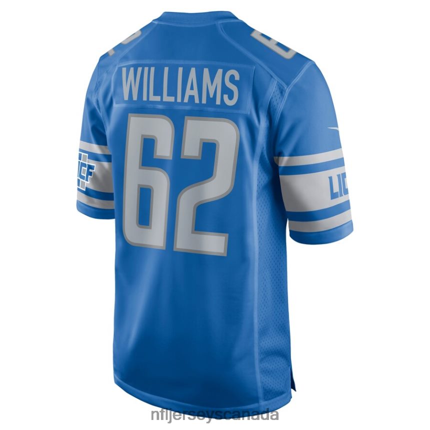 Men Detroit Lions Jarrid Williams Nike Blue Home Game Player Jersey Clothing NFL TBXFR65663