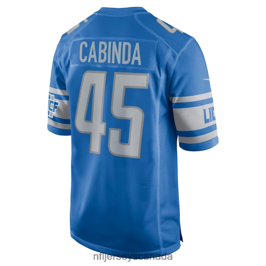 Men Detroit Lions Jason Cabinda Nike Blue Game Player Jersey Clothing NFL TBXFR64297