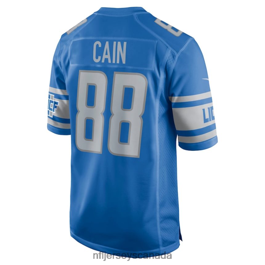 Men Detroit Lions Jim Cain Nike Blue Retired Player Jersey Clothing NFL TBXFR66501