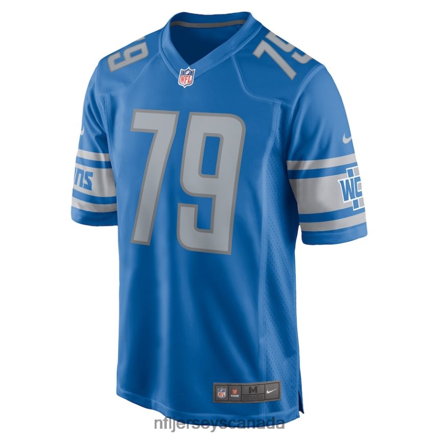 Men Detroit Lions John Cominsky Nike Blue Player Game Jersey Clothing NFL TBXFR63305