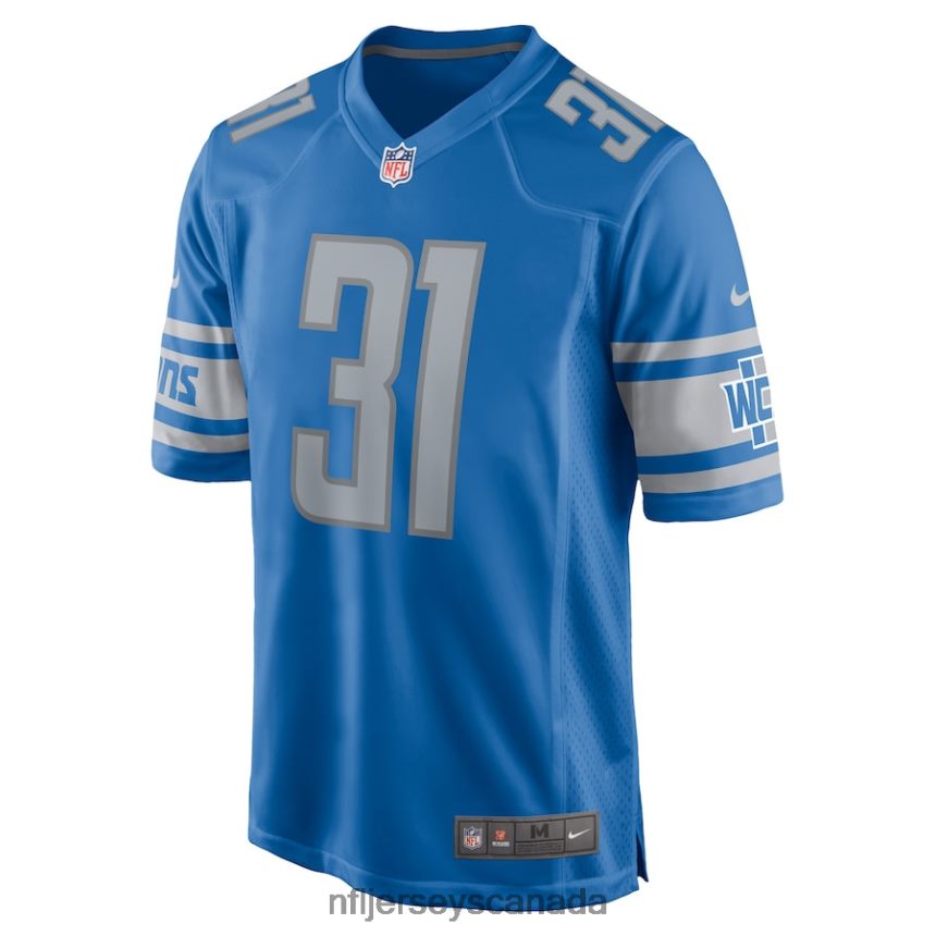 Men Detroit Lions Kerby Joseph Nike Blue Player Game Jersey Clothing NFL TBXFR6843