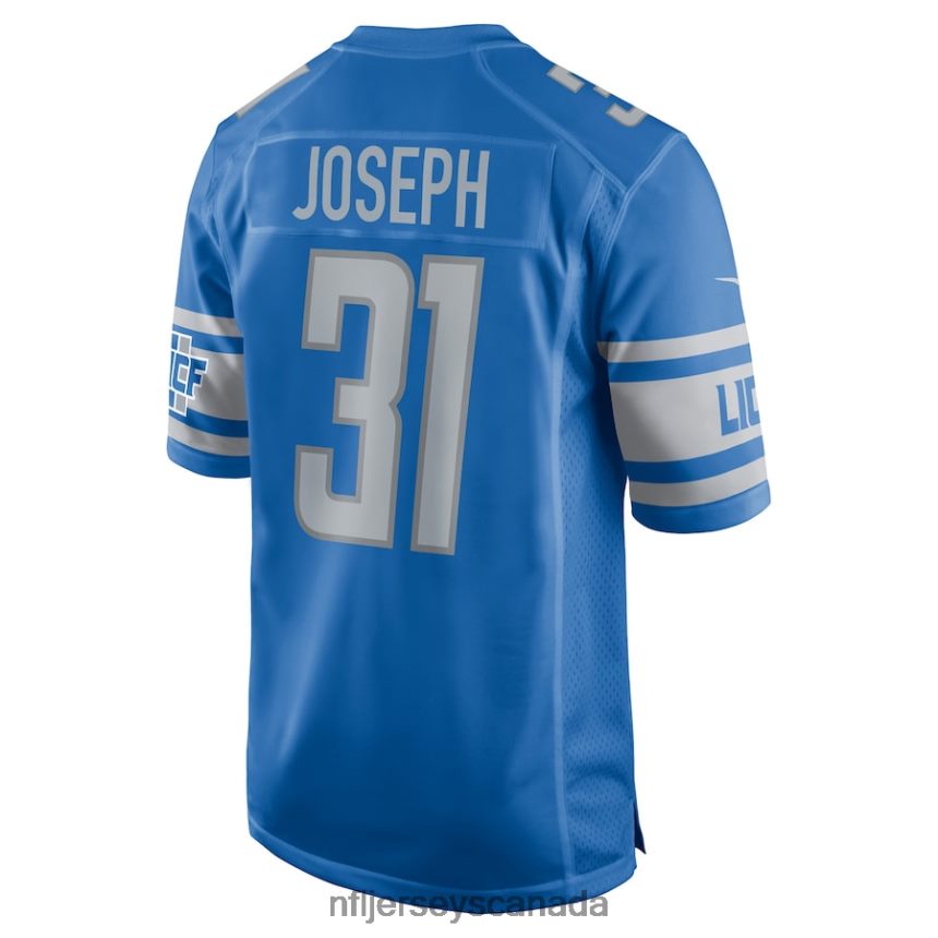 Men Detroit Lions Kerby Joseph Nike Blue Player Game Jersey Clothing NFL TBXFR6843