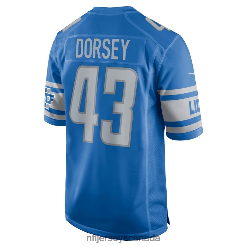 Men Detroit Lions Khalil Dorsey Nike Blue Home Game Player Jersey Clothing NFL TBXFR65826
