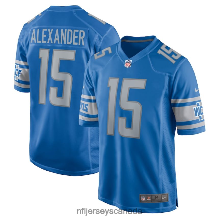 Men Detroit Lions Maurice Alexander Nike Blue Player Game Jersey Clothing NFL TBXFR65960