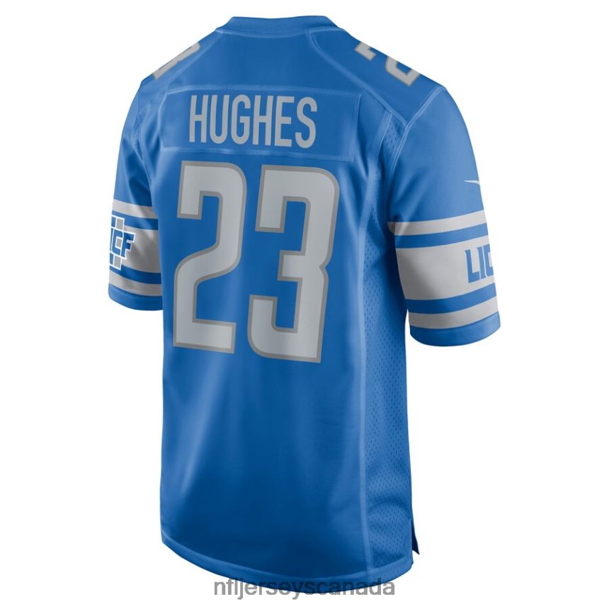 Men Detroit Lions Mike Hughes Nike Blue Game Jersey Clothing NFL TBXFR63659