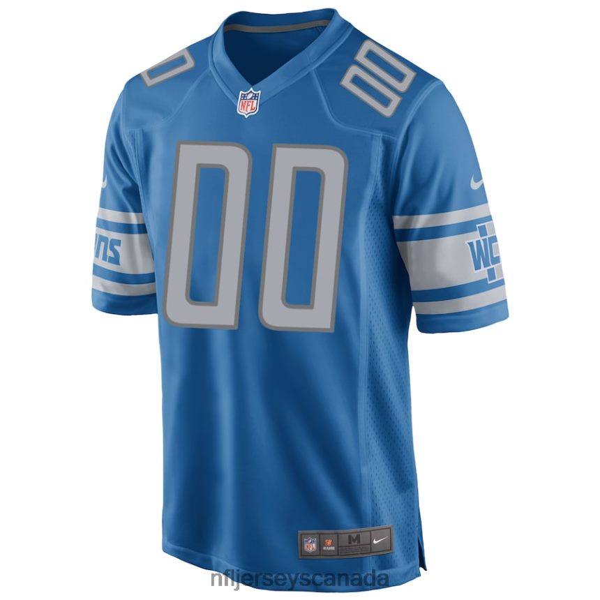 Men Detroit Lions Nike Blue Custom Game Jersey Clothing NFL TBXFR6186