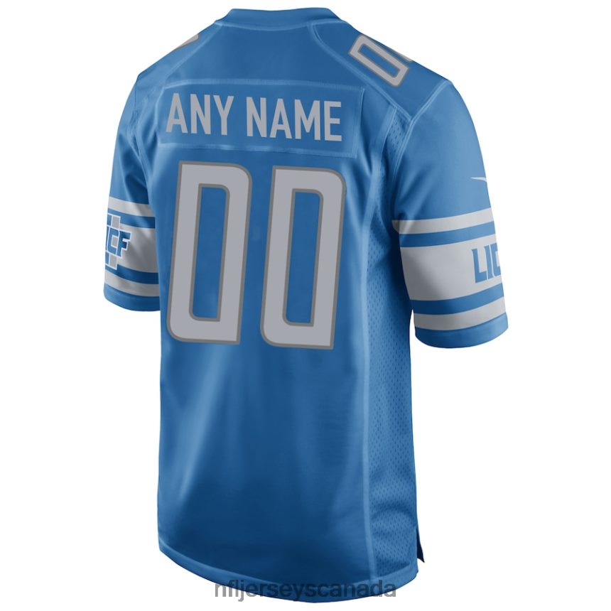 Men Detroit Lions Nike Blue Custom Game Jersey Clothing NFL TBXFR6186