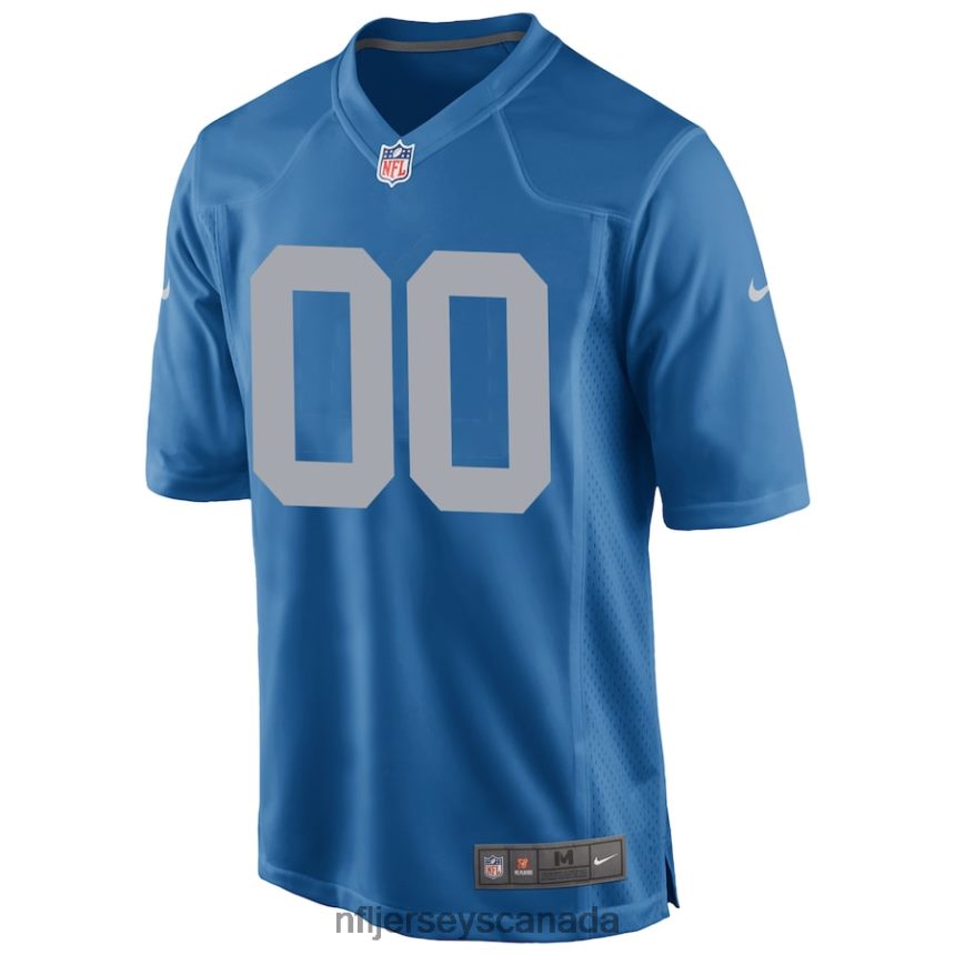 Men Detroit Lions Nike Blue Throwback Custom Game Jersey Clothing NFL TBXFR62994