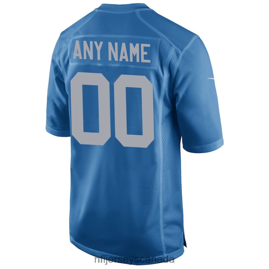 Men Detroit Lions Nike Blue Throwback Custom Game Jersey Clothing NFL TBXFR62994