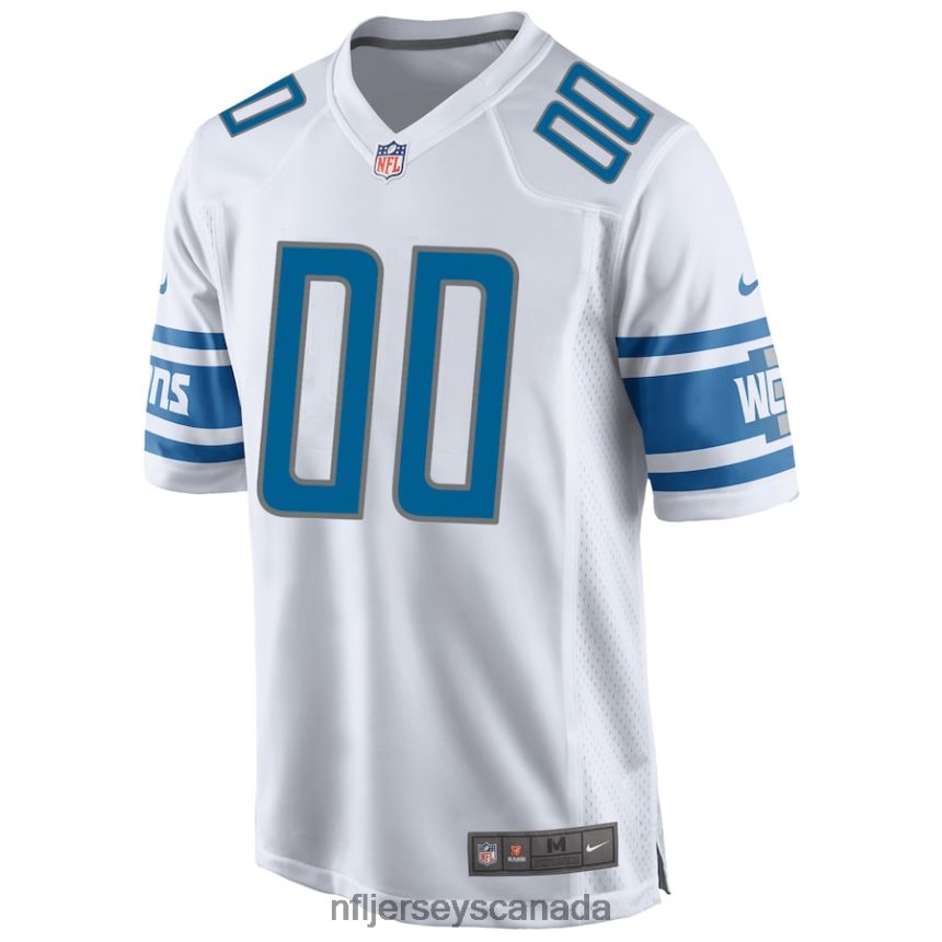 Men Detroit Lions Nike White Custom Game Jersey Clothing NFL TBXFR6228