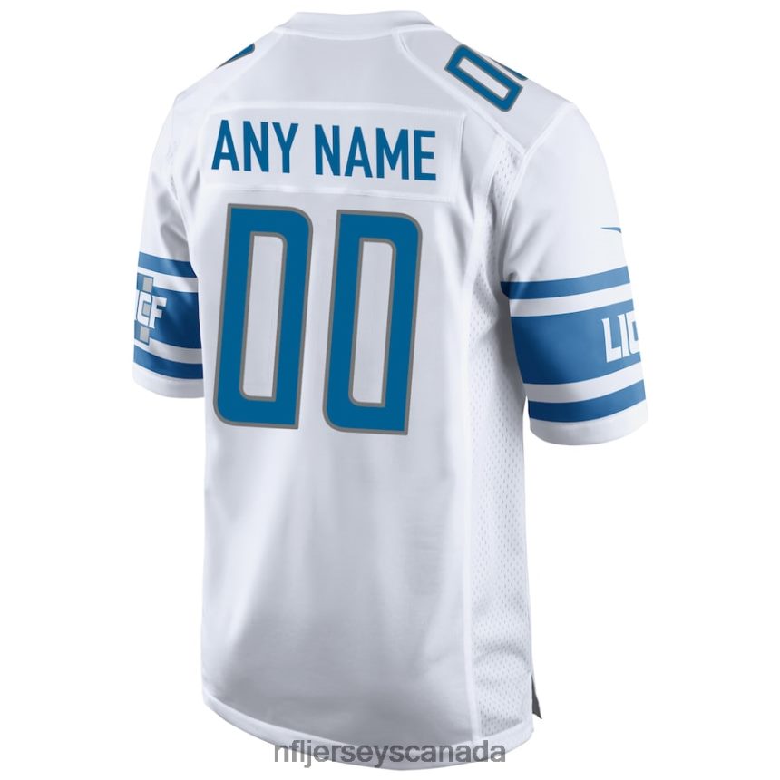Men Detroit Lions Nike White Custom Game Jersey Clothing NFL TBXFR6228