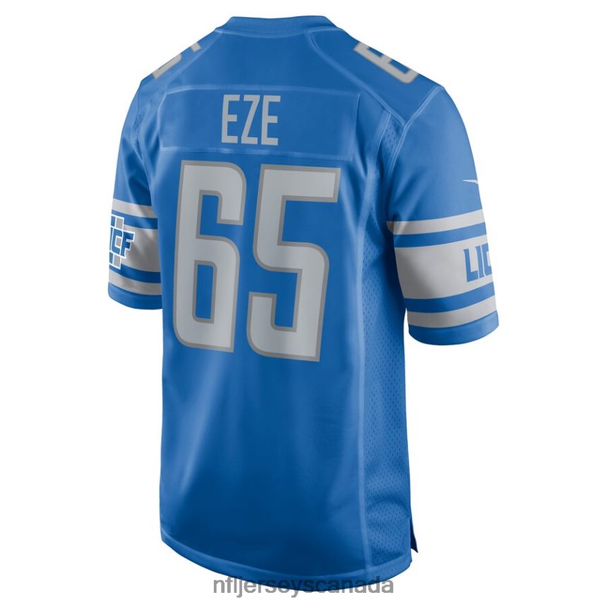 Men Detroit Lions Obinna Eze Nike Blue Player Game Jersey Clothing NFL TBXFR65690