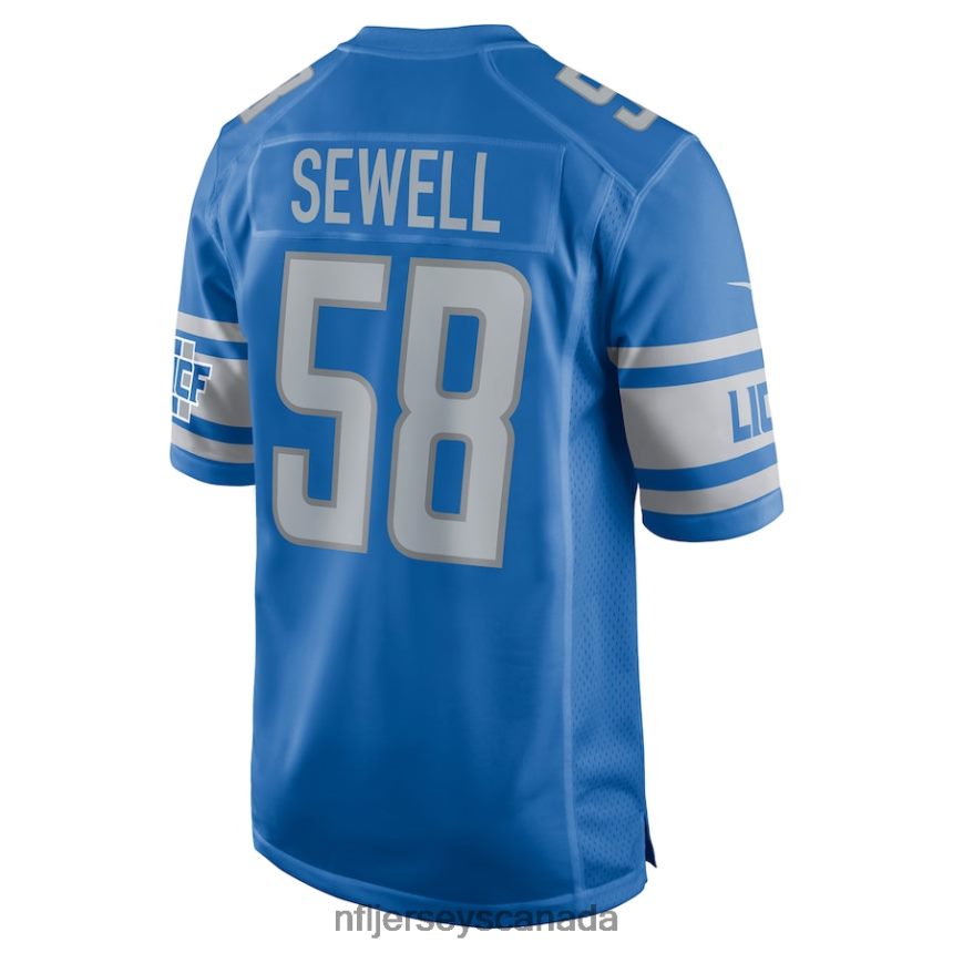 Men Detroit Lions Penei Sewell Nike Blue Game Jersey Clothing NFL TBXFR6277