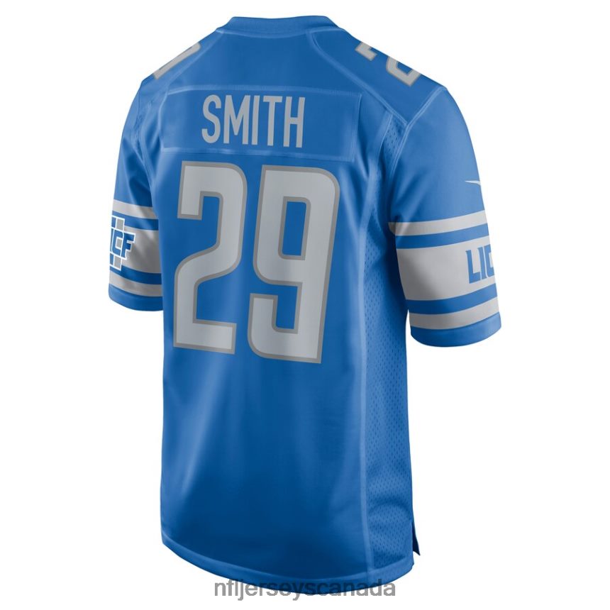 Men Detroit Lions Saivion Smith Nike Blue Home Game Player Jersey Clothing NFL TBXFR66975