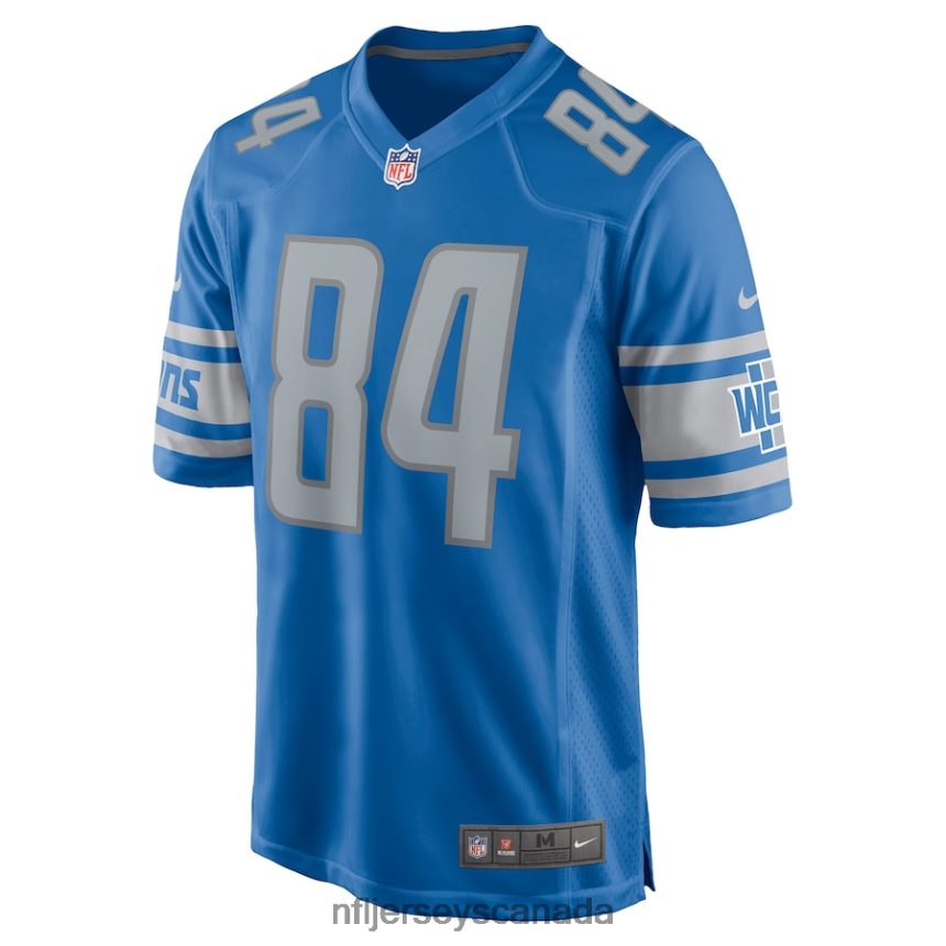 Men Detroit Lions Shane Zylstra Nike Blue Game Jersey Clothing NFL TBXFR64146