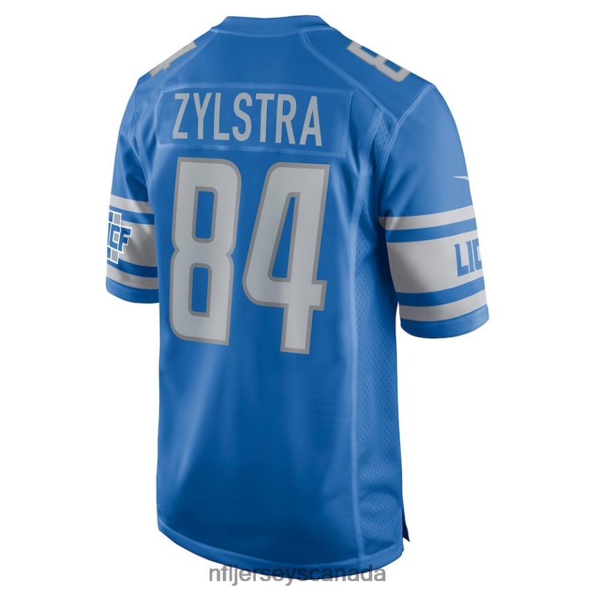 Men Detroit Lions Shane Zylstra Nike Blue Game Jersey Clothing NFL TBXFR64146