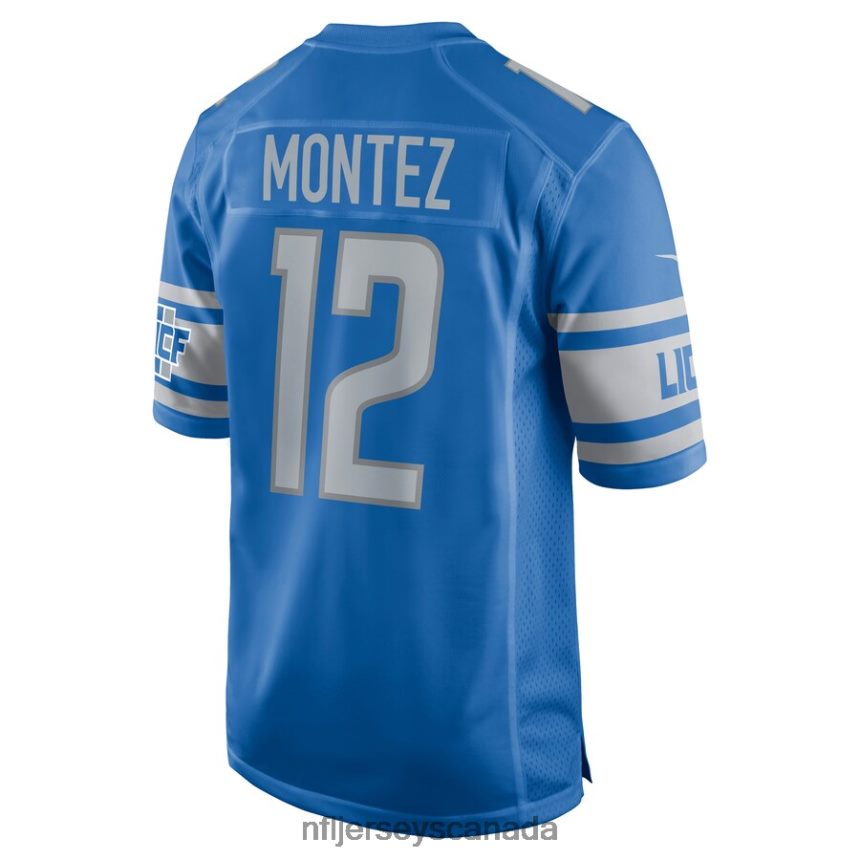 Men Detroit Lions Steven Montez Nike Blue Home Game Player Jersey Clothing NFL TBXFR65699