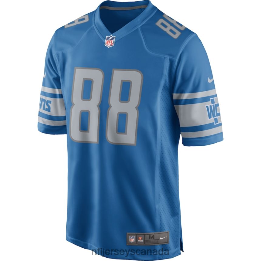 Men Detroit Lions TJ Hockenson Nike Blue Game Jersey Clothing NFL TBXFR63924