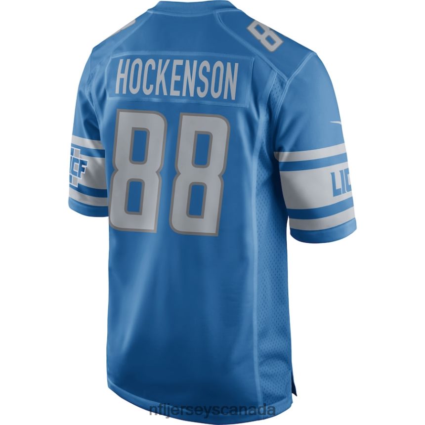Men Detroit Lions TJ Hockenson Nike Blue Game Jersey Clothing NFL TBXFR63924