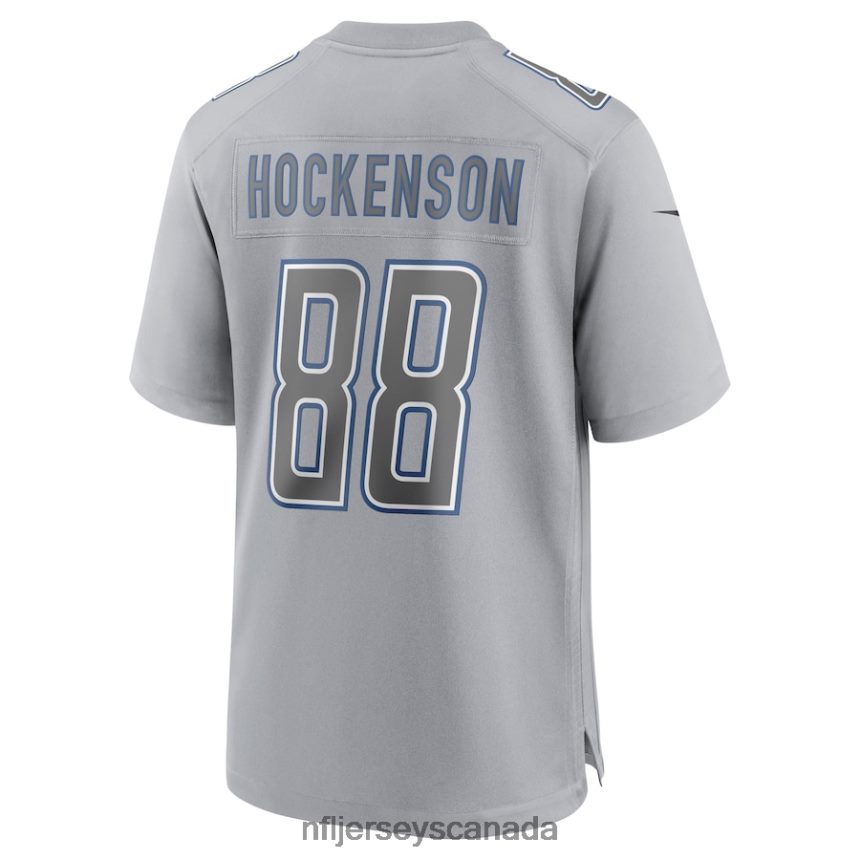 Men Detroit Lions TJ Hockenson Nike Gray Atmosphere Fashion Game Jersey Clothing NFL TBXFR61730