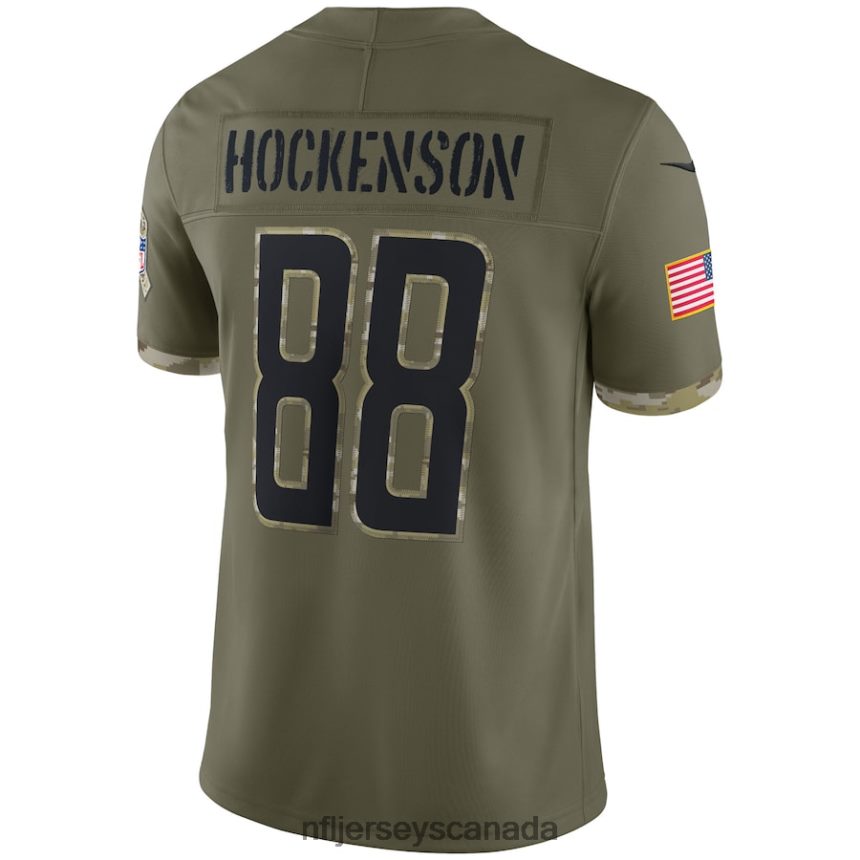Men Detroit Lions TJ Hockenson Nike Olive 2022 Salute To Service Limited Jersey Clothing NFL TBXFR62328