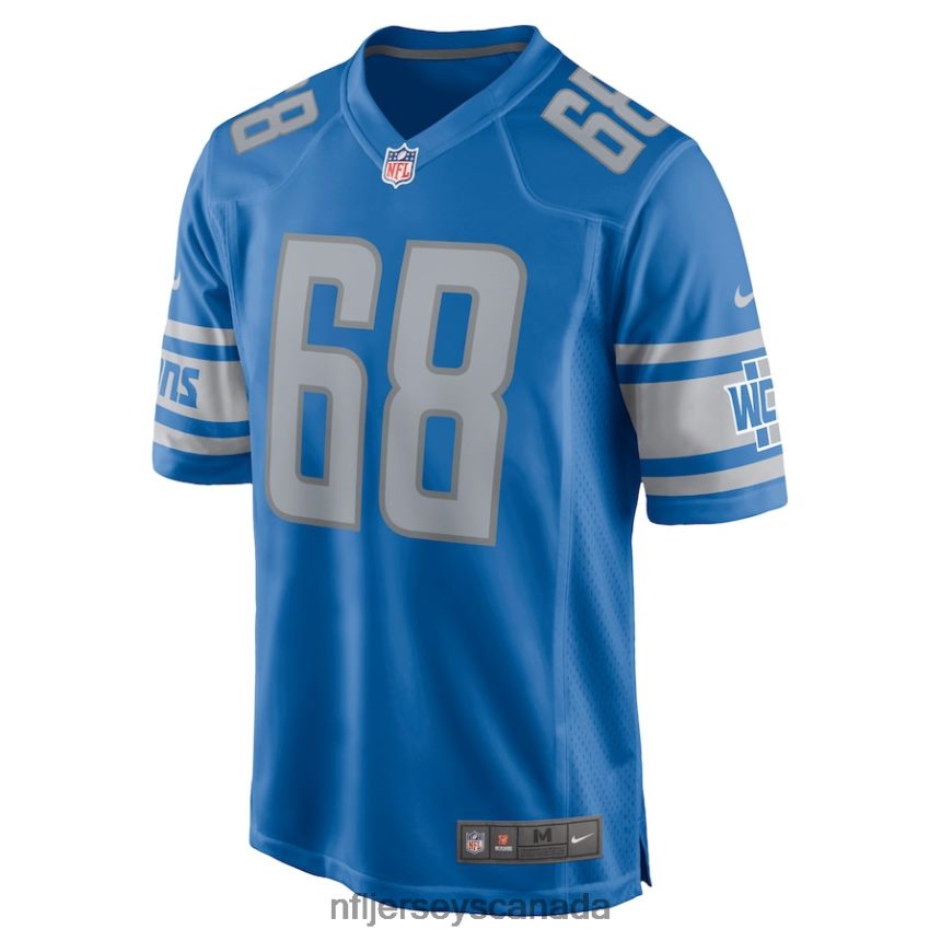Men Detroit Lions Taylor Decker Nike Blue Game Jersey Clothing NFL TBXFR63637