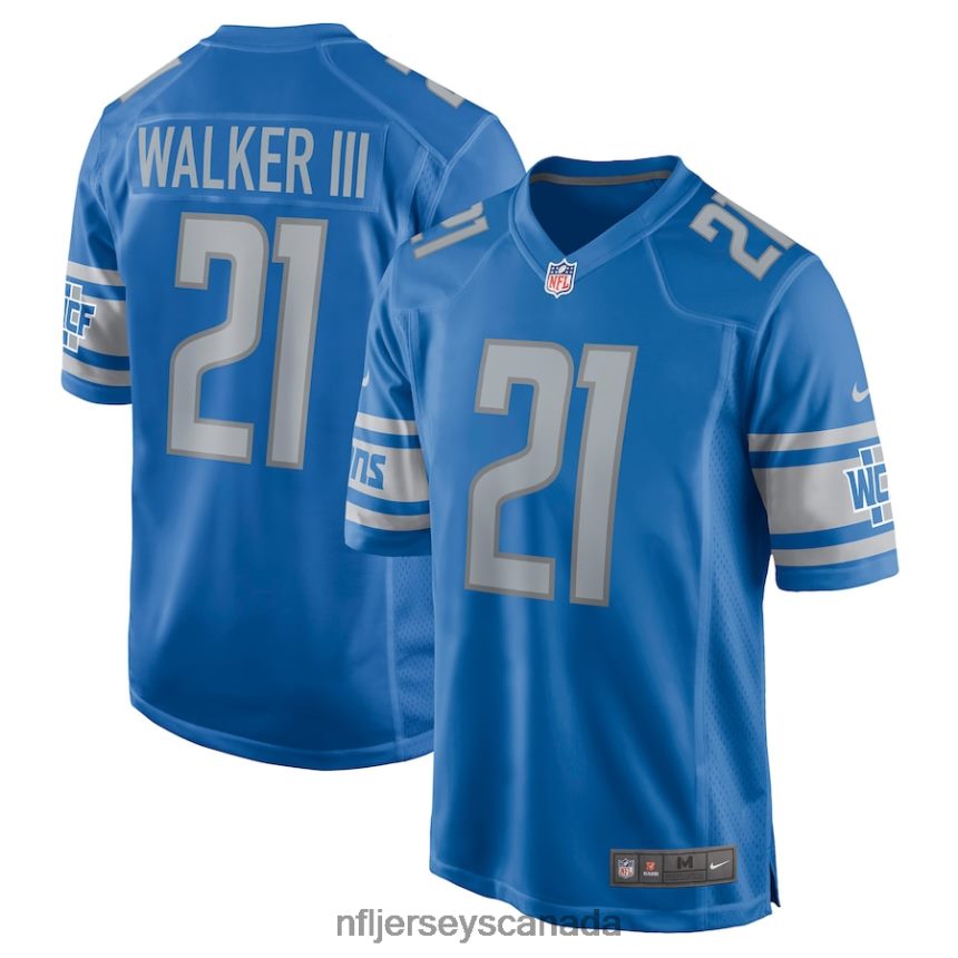 Men Detroit Lions Tracy Walker III Nike Blue Game Jersey Clothing NFL TBXFR63398