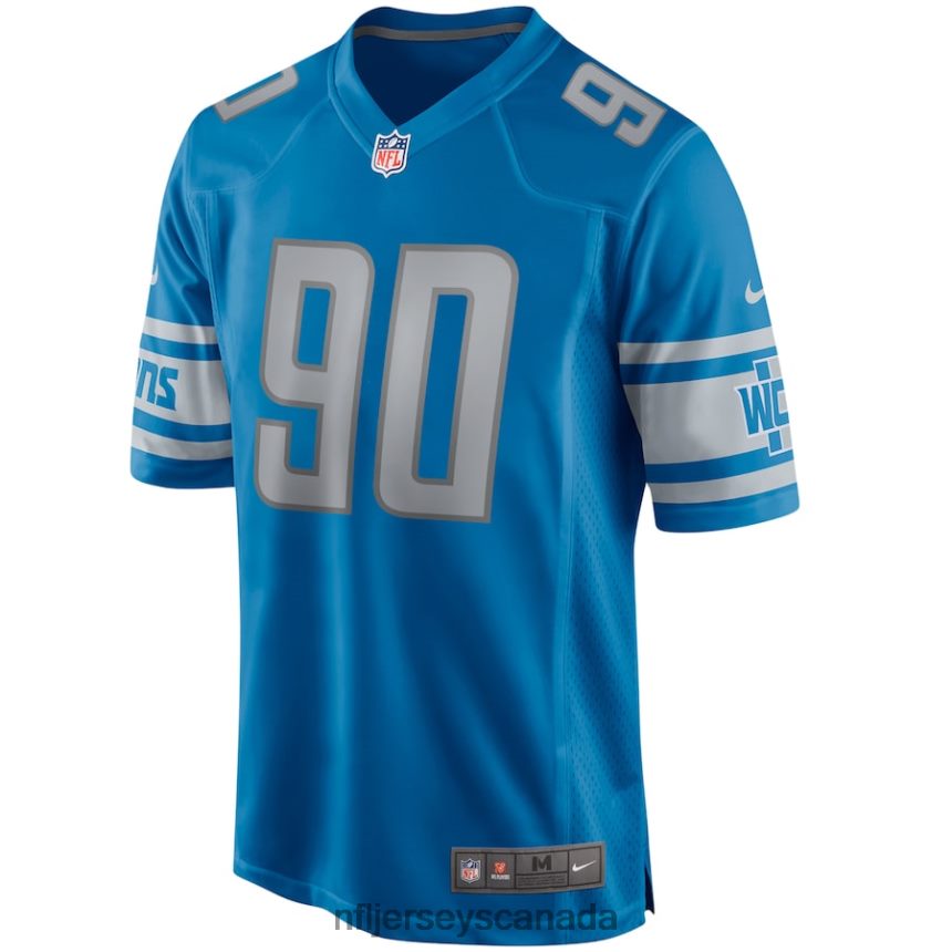 Men Detroit Lions Trey Flowers Nike Blue Game Jersey Clothing NFL TBXFR64091