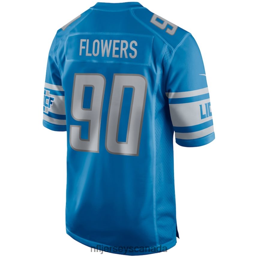 Men Detroit Lions Trey Flowers Nike Blue Game Jersey Clothing NFL TBXFR64091