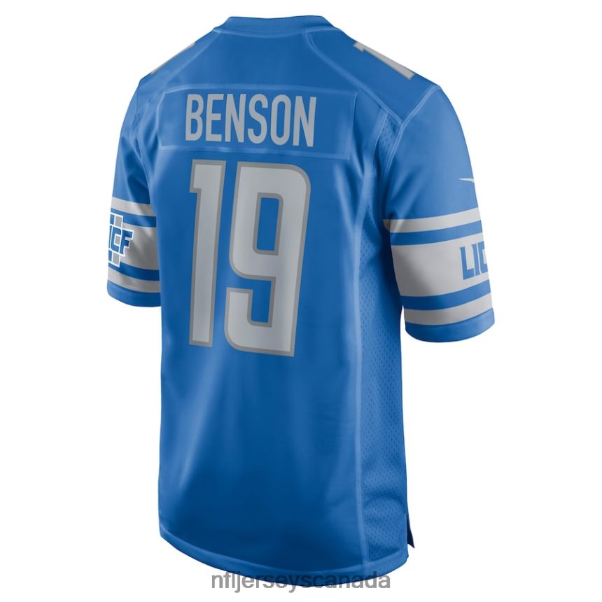 Men Detroit Lions Trinity Benson Nike Blue Home Game Player Jersey Clothing NFL TBXFR64441