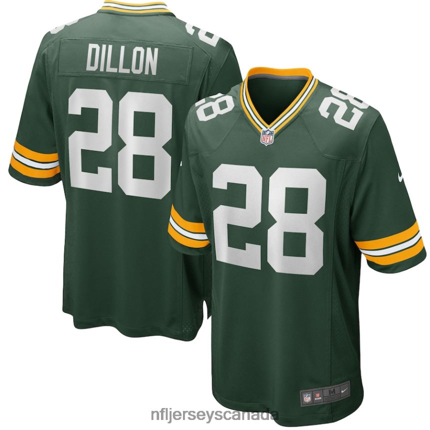 Men Green Bay Packers AJ Dillon Nike Green Team Game Jersey Clothing NFL TBXFR63890