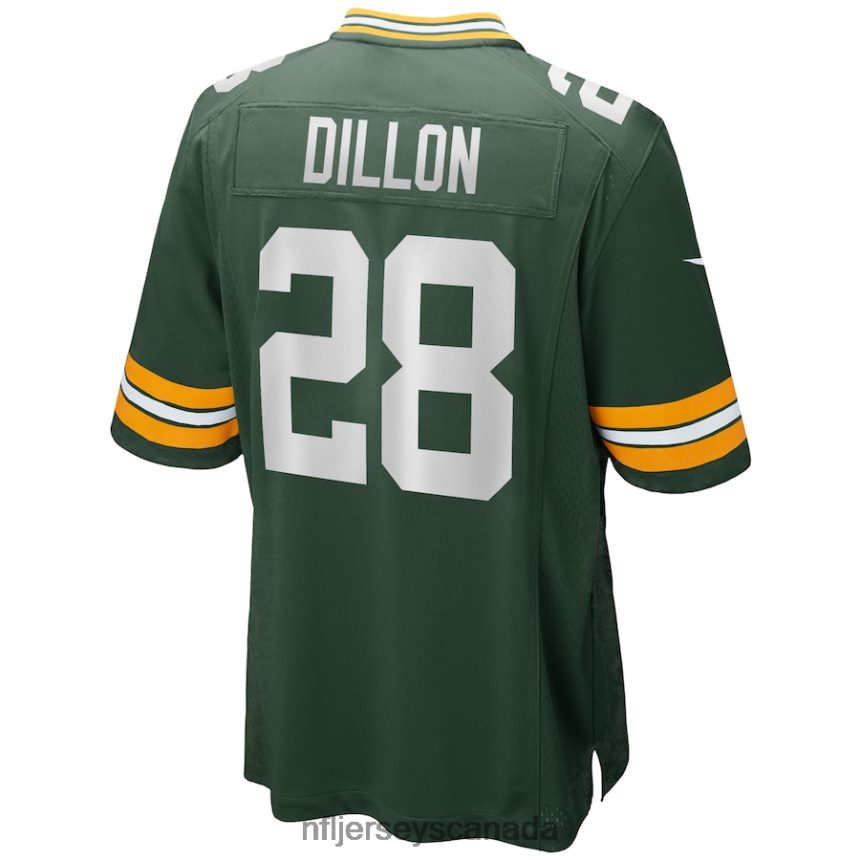 Men Green Bay Packers AJ Dillon Nike Green Team Game Jersey Clothing NFL TBXFR63890