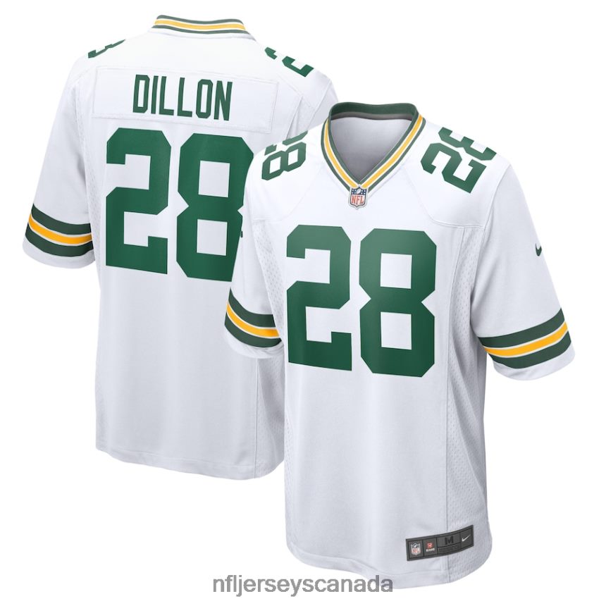 Men Green Bay Packers AJ Dillon Nike White Game Player Jersey Clothing NFL TBXFR61803