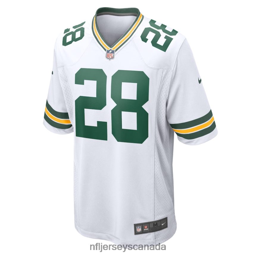 Men Green Bay Packers AJ Dillon Nike White Game Player Jersey Clothing NFL TBXFR61803