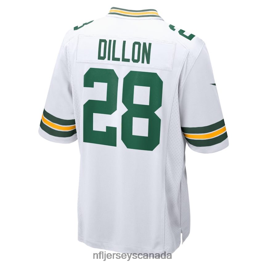 Men Green Bay Packers AJ Dillon Nike White Game Player Jersey Clothing NFL TBXFR61803