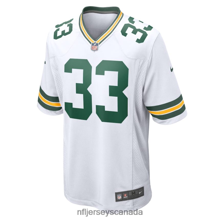 Men Green Bay Packers Aaron Jones Nike White Game Player Jersey Clothing NFL TBXFR6355