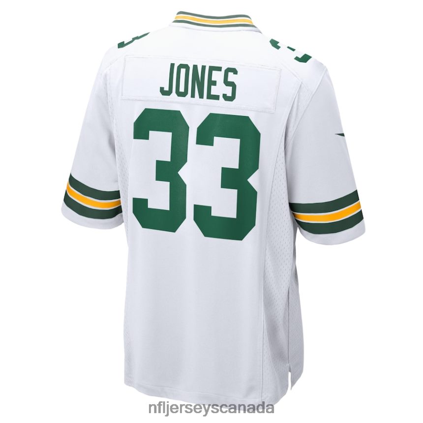 Men Green Bay Packers Aaron Jones Nike White Game Player Jersey Clothing NFL TBXFR6355