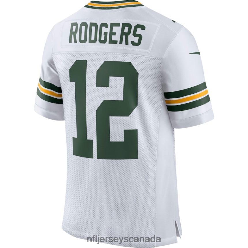 Men Green Bay Packers Aaron Rodgers Nike White Classic Elite Player Jersey Clothing NFL TBXFR61919