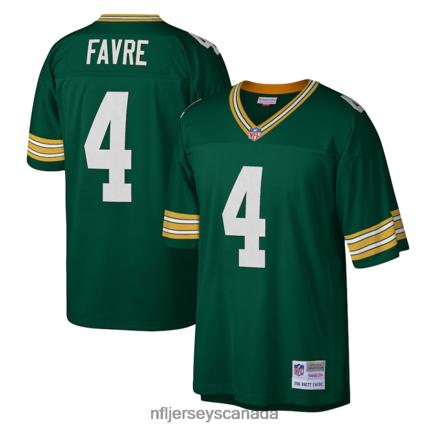 Men Green Bay Packers Brett Favre Mitchell  Ness Green 1996 Legacy Replica Jersey Clothing NFL TBXFR62437