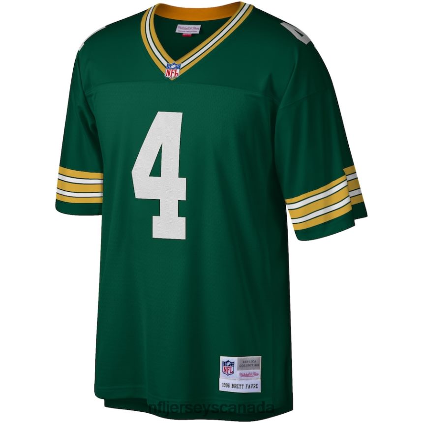 Men Green Bay Packers Brett Favre Mitchell  Ness Green 1996 Legacy Replica Jersey Clothing NFL TBXFR62437