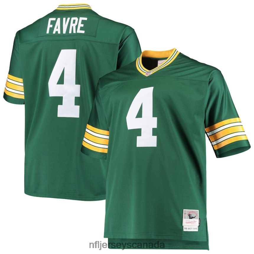 Men Green Bay Packers Brett Favre Mitchell  Ness Green Big  Tall 1996 Retired Player Replica Jersey Clothing NFL TBXFR6684
