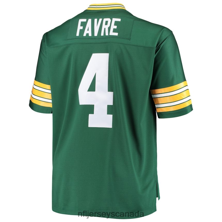 Men Green Bay Packers Brett Favre Mitchell  Ness Green Big  Tall 1996 Retired Player Replica Jersey Clothing NFL TBXFR6684