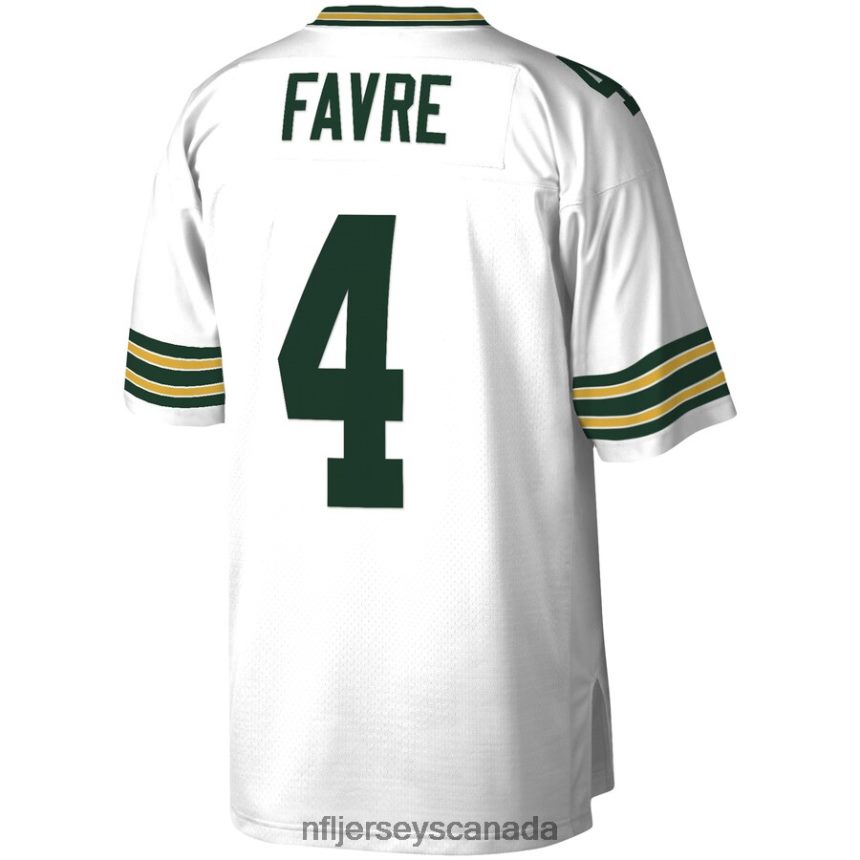 Men Green Bay Packers Brett Favre Mitchell  Ness White 1996 Legacy Replica Jersey Clothing NFL TBXFR63573