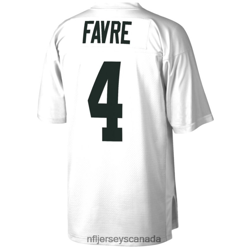 Men Green Bay Packers Brett Favre Mitchell  Ness White 2001 Legacy Replica Jersey Clothing NFL TBXFR64979