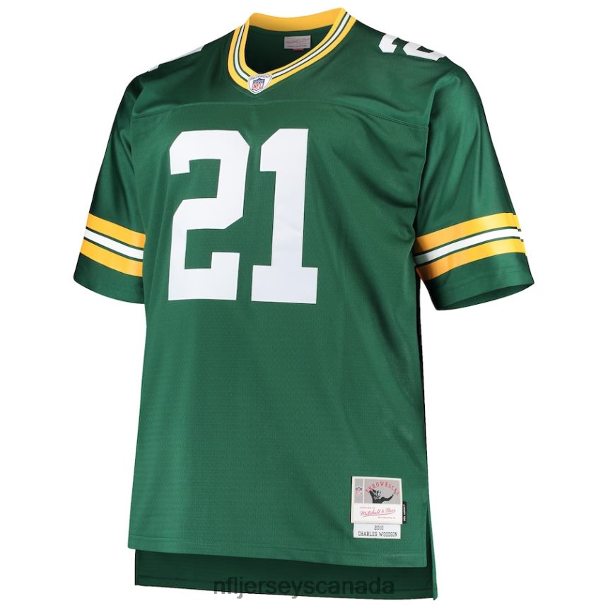 Men Green Bay Packers Charles Woodson Mitchell  Ness Green Big  Tall 2010 Retired Player Replica Jersey Clothing NFL TBXFR63429