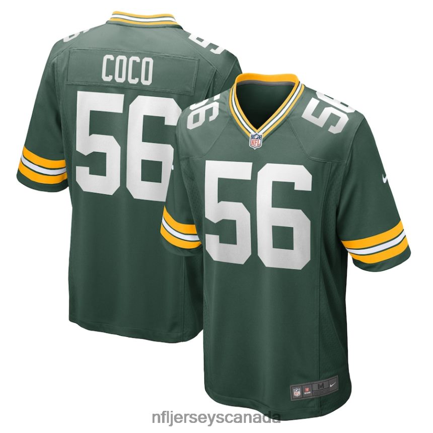 Men Green Bay Packers Jack Coco Nike Green Game Player Jersey Clothing NFL TBXFR66508