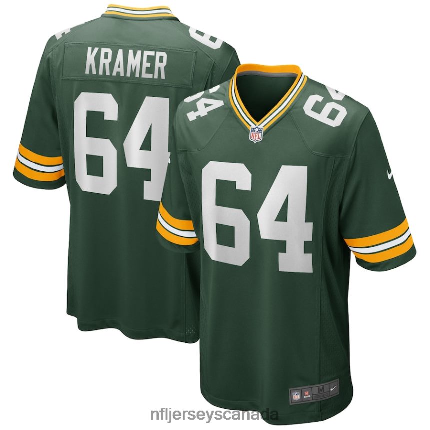 Men Green Bay Packers Jerry Kramer Nike Green Game Retired Player Jersey Clothing NFL TBXFR64349