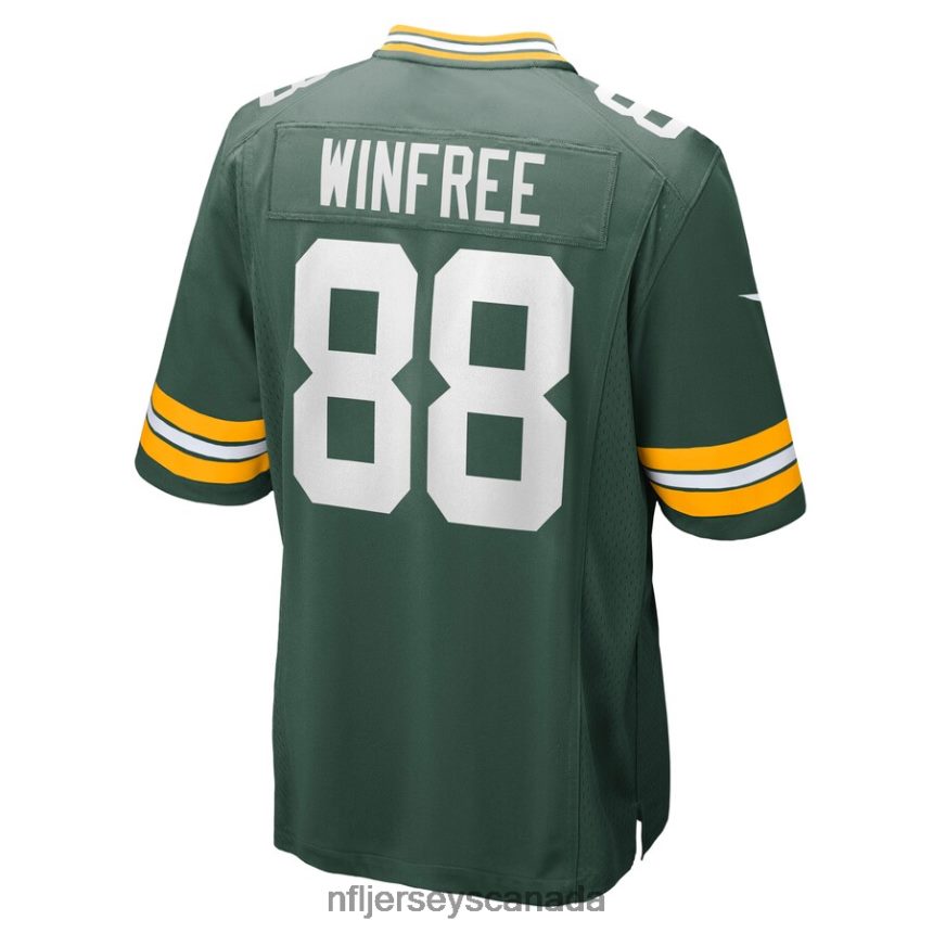 Men Green Bay Packers Juwann Winfree Nike Green Game Jersey Clothing NFL TBXFR66104